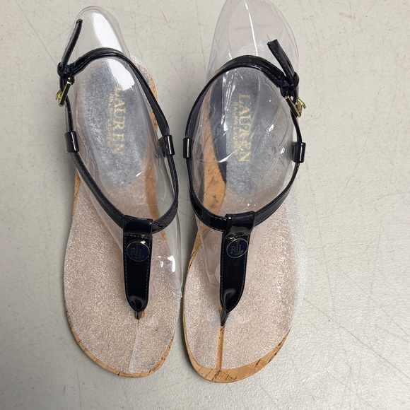 Lauren Ralph Lauren Shoes - Lauren Ralph Lauren Black and Gold Sandals